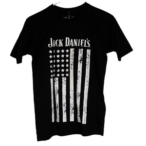 JACK DANIELS Graphic Short Sleeve Tee, Men’s S, Black White